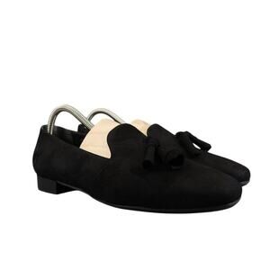 Eric Michael Shoes Womens 39 Loafer Tassel Fashion Career Classic Leather Black